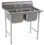 Eagle Group 412-16-2-X Commercial Sink, (2) Two Compartment, Stainless Steel Construction with Galvanized Steel Legs and without Drainboard - 41" W