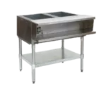 Eagle Group AWT2-NG-2X Open Base Hot Food Steam Table with (2) 12" x 20" Wells, Natural gas - 15,000 BTU