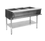 Eagle Group AWT3-LP-2X Open Base Hot Food Steam Table with (3) 12" x 20" Wells, Liquid propane - 15,000 BTU