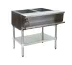 Eagle Group AWTP2-LP Open Base Hot Food Steam Table with (2) 12" x 20" Openings, Liquid propane - 15,000 BTU