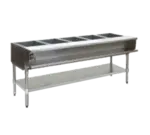 Eagle Group AWTP5-NG Open Base Hot Food Steam Table with (5) 12" x 20" Openings, Natural gas - 30,000 BTU