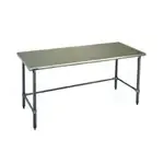 Eagle Group BPT-2496GTB Work Table, Stainless Steel Top with Open Base and without Backsplash - 96"W x 24"D