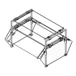 Eagle Group DCS3-SS-DT2 Spec-SHIELD™ Sneeze Guard,  dual tier,  dual-sided