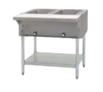 Eagle Group HT2-NG-2X Open Base Hot Food Steam Table with (2) 12" x 20" (Dry) Wells, Natural gas - 7,000 BTU