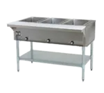 Eagle Group HT3-LP-2X Open Base Hot Food Steam Table with (3) 12" x 20" (Dry) Wells, Liquid propane - 10,500 BTU