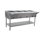 Eagle Group HT4-LP-1X Open Base Hot Food Steam Table with (4) 12" x 20" (Dry) Wells, Liquid propane - 14,000 BTU