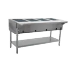 Eagle Group HT4-NG-2X Open Base Hot Food Steam Table with (4) 12" x 20" (Dry) Wells, Natural gas - 14,000 BTU