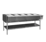 Eagle Group HT5-NG-1X Open Base Hot Food Steam Table with (5) 12" x 20" (Dry) Wells, Natural gas - 17,500 BTU
