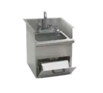 Eagle Group HWB-T Space Saver Type 304 Stainless Steel 9-1/4" x 11-1/2" x 6" 1 Compartment Drop-In Sink / Deck Mounted Gooseneck Faucet