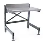 Eagle Group Q2436V36-WO Q-LEVER Worktable,  open base,   36"W x 24"D 14/304 stainless steel table top with 4-1/2"H backsplash