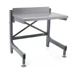 Eagle Group Q2442V36-WO Q-LEVER Worktable,  open base,   42"W x 24"D 14/304 stainless steel table top with 4-1/2"H backsplash
