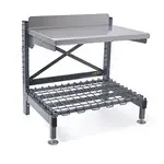 Eagle Group Q2448V36-WS Q-LEVER Worktable,  with storage shelf,   48"W x 24"D 14/304 stainless steel table top with 4-1/2"H backsplash