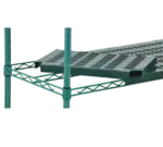 Eagle Group QPF-QA1824VG-GL QuadPLUS™ NSF Wire Quad-Adjust® Frame with Louvered Green Polymer Shelf Mat - 24"W x 18"D