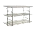 Eagle Group S3-5B-SSW1824C NSF Chrome Piggyback Wire Wall-Mounted Shelf 5-Tier Kit - 24"W x 18"D