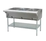 Eagle Group SHT3-NG Open Base Hot Food Steam Table with (3) 12" x 20" (Dry) Wells, Natural gas - 10,500 BTU