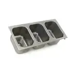 Eagle Group SR10-14-9.5-3-ND Self-Rimming with No Deck 18 Gauge Type 304 Stainless Steel 10" x 14" x 9-1/2" 3 Compartment Drop-In Sink / Faucet Not Included