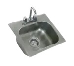 Eagle Group SR14-10-5-1 Self-Rimming 20 Gauge Type 304 Stainless Steel 14" x 10" x 5" 1 Compartment Drop-In Sink / Deck Mounted Gooseneck Faucet