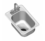Eagle Group SR16-14-9.5-1 Self-Rimming 20 Gauge Type 304 Stainless Steel 16" x 14" x 9-1/2" 1 Compartment Drop-In Sink / Deck Mounted Gooseneck Faucet