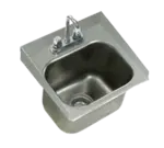 Eagle Group SRU14-10-5-1-1X Self-Rimming 20 Gauge Type 304 Stainless Steel 14" x 10" x 5" 1 Compartment Drop-In Sink / Deck Mounted Gooseneck Faucet
