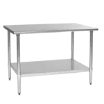 Eagle Group T2424B-1X Work Table, Stainless Steel Top with Undershelf, Galvanized Steel Legs and without Backsplash - 24"W x 24"D x 36.13"H