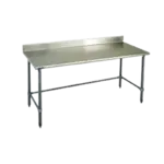 Eagle Group T2424GTEB-BS Work Table, 16 Gauge Stainless Steel Top with Open Base, Galvanized Steel Legs and 4 1/2" Backsplash - 24"W x 24"D x 39.63"H