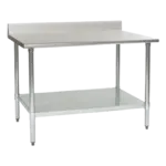 Eagle Group T2430B-BS-1X Work Table, Stainless Steel Top with Undershelf, Galvanized Steel Legs and 4-1/2"H Backsplash - 30"W x 24"D x 39.63"H