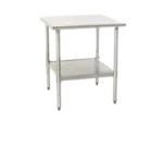 Eagle Group T30132SEB Work Table, 16 Gauge Stainless Steel Top with Undershelf, Stainless Steel Legs and without Backsplash - 132"W x 30"D x 36.13"H