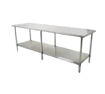 Eagle Group T30144SB Work Table, 16 Gauge Stainless Steel Top with Undershelf, Stainless Steel Legs and without Backsplash - 144"W x 30"D x 36.13"H