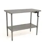 Eagle Group T3048SEB-HA Work Table, 16 Gauge Stainless Steel Top with Stainless Steel Undershelf and without Backsplash - 48"W x 30"D