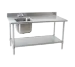 Eagle Group T3096SEB-BS-E23R-X Deluxe Work Table with Sink