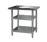 Eagle Group T3224RCB Work Table, 16 Gauge Stainless Steel Top with Undershelves, Galvanized Steel Legs and without Backsplash - 24"W x 32"D x 34.5"H