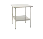 Eagle Group T36144SEB Work Table, 16 Gauge Stainless Steel Top with Undershelf, Stainless Steel Legs and without Backsplash - 144"W x 36"D x 36.13"H