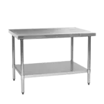 Eagle Group T48108EM Work Table, 14 Gauge Stainless Steel Top with Undershelf, Galvanized Steel Legs and without Backsplash - 108"W x 48"D x 35.13"H
