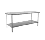 Eagle Group T4884SEM Work Table, 14 Gauge Stainless Steel Top with Undershelf, Stainless Steel Legs and without Backsplash - 84"W x 48"D x 36.13"H