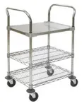 Eagle Group U3-2436CS Open Base 800 Lb Capacity 3 Shelf Utility Cart, with 5" casters - 24"W x 36"L