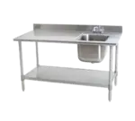 Eagle Group T3048SEB-BS-E23R-X Deluxe Work Table with Sink