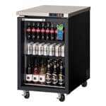 Everest Refrigeration EBB23G Black 1 Glass Door Refrigerated Back Bar Storage Cabinet, 115 Volts