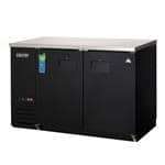 Everest Refrigeration EBB48-24 Black 2 Solid Door Refrigerated Back Bar Storage Cabinet, 115 Volts