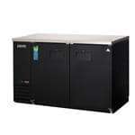 Everest Refrigeration EBB48 Black 2 Solid Door Refrigerated Back Bar Storage Cabinet, 115 Volts