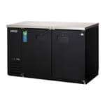 Everest Refrigeration EBB59-24 Black 2 Solid Door Refrigerated Back Bar Storage Cabinet, 115 Volts
