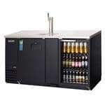 Everest Refrigeration EBD3-BBG-24 1 Tap 1/2 and 1/4 Barrel Draft Beer Cooler - Black, 2 Kegs Capacity, 115 Volts