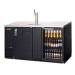 Everest Refrigeration EBD3-BBG 1 Tap 1/2 and 1/4 Barrel Draft Beer Cooler - Black, 2 Kegs Capacity, 115 Volts