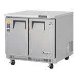 Everest Refrigeration ETBSF2 35.63'' 2 Section Undercounter Freezer with 2 Left/Right Hinged Solid Doors and Front Breathing Compressor