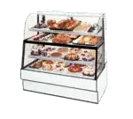 Federal Industries Federal Industries CGR5060DZH Curved Glass Horizontal Dual Zone Bakery Case Refrigerated Bottom Non-Refrigerated Top