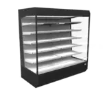 Federal Industries LMD9678R 97.8'' Black Vertical Air Curtain Open Display Merchandiser with 5 Shelves