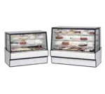 Federal Industries SGR3642 36'' Slanted Glass Silver Refrigerated Bakery Display Case with 2 Shelves