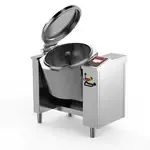 Firex UCBTG018V1 Cucimix 18 Gallon Gas Floor Model Tilting Skillet Braising Pan with Electronic Contols - 54,600 BTU