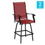 Flash Furniture 2-ET-SWVLPTO-30-RD-GG Patio Swivel Stool