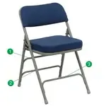 Flash Furniture 2-HA-MC320AF-NVY-GG Hercules Series Premium Folding Chair