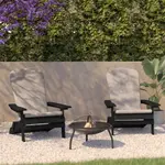 Flash Furniture 2-JJ-C14505-CSNCR-BLK-GG Charlestown Folding Adirondack Chair
